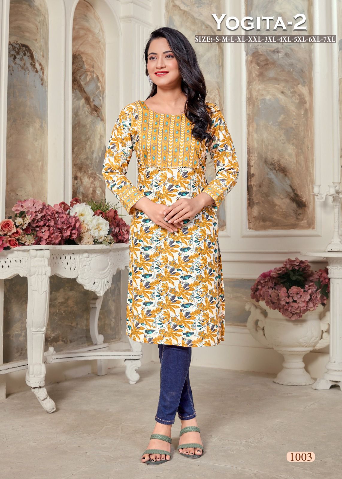 Yogita 2 Rayon Printed Plus Size Kurtis Catalog